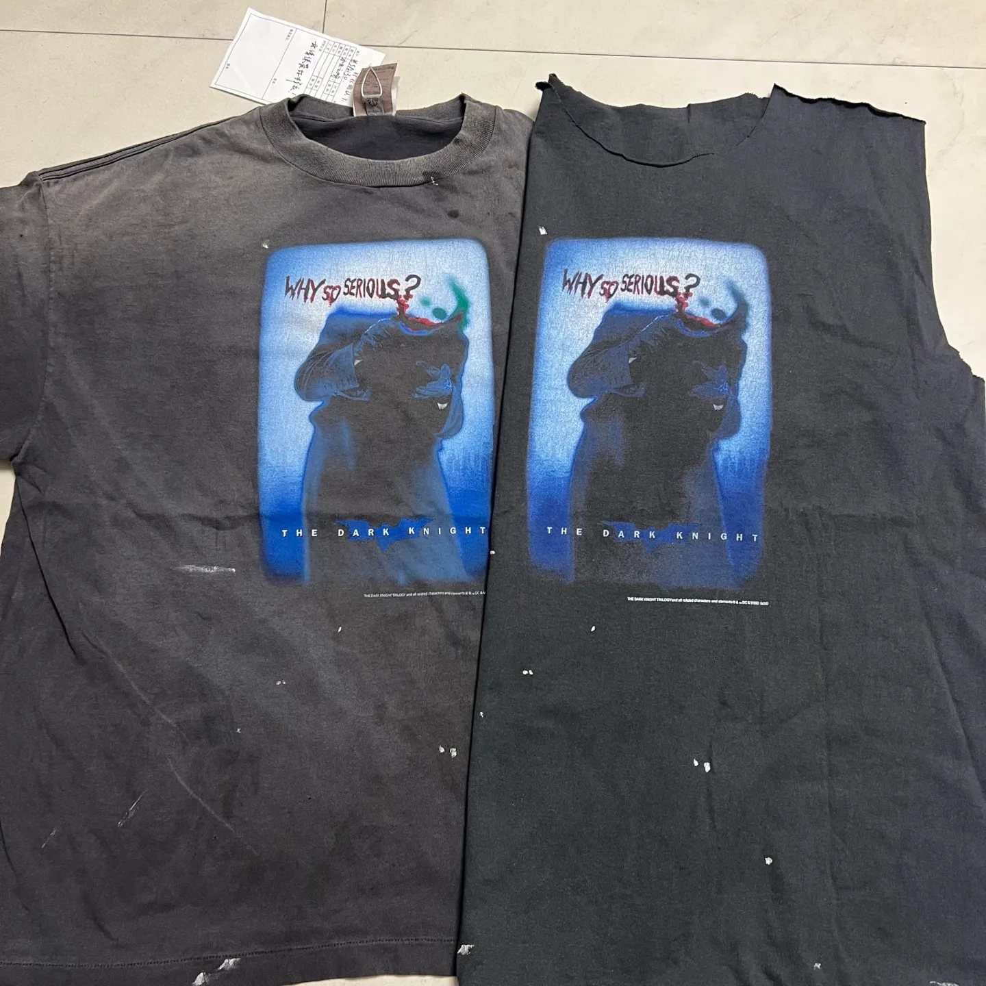 Printing proofing ⚠️This season’s most important Batman-Joker IP collaboration SAINT Mxxxxxx x The Dark Knight BTM SS TEE/LIP/BLACK Dark Knight Batman collaboration Joker’s Kiss/Joker’s Dagger retro printed short-sleeve S-XL
